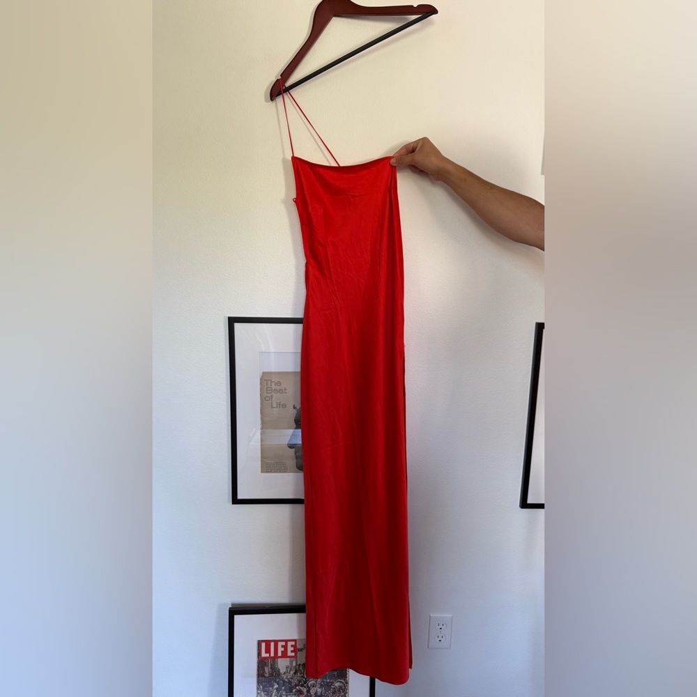 NWT Superdown Vibrant Red Maxi Dress with Slit - Picture 4 of 9